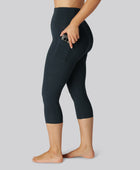 Bambus fitness 3/4 tights i navy til damer