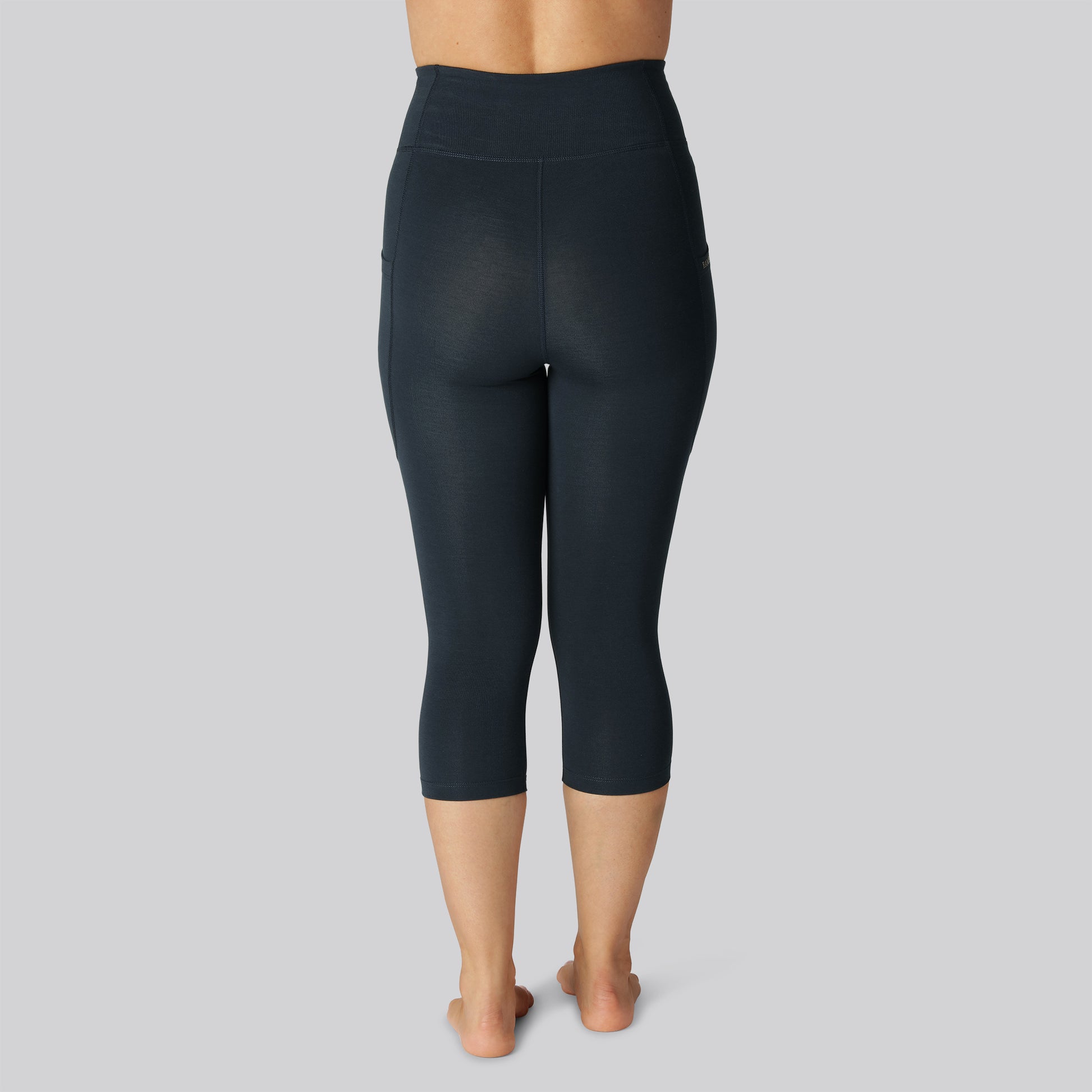 Bambus fitness 3/4 tights i navy til damer