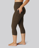 Bambus fitness 3/4 tights i brun til damer