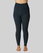 Bambus fitness tights i navy til damer