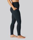 Bambus fitness tights i navy til damer