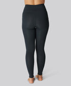 Bambus fitness tights i navy til damer