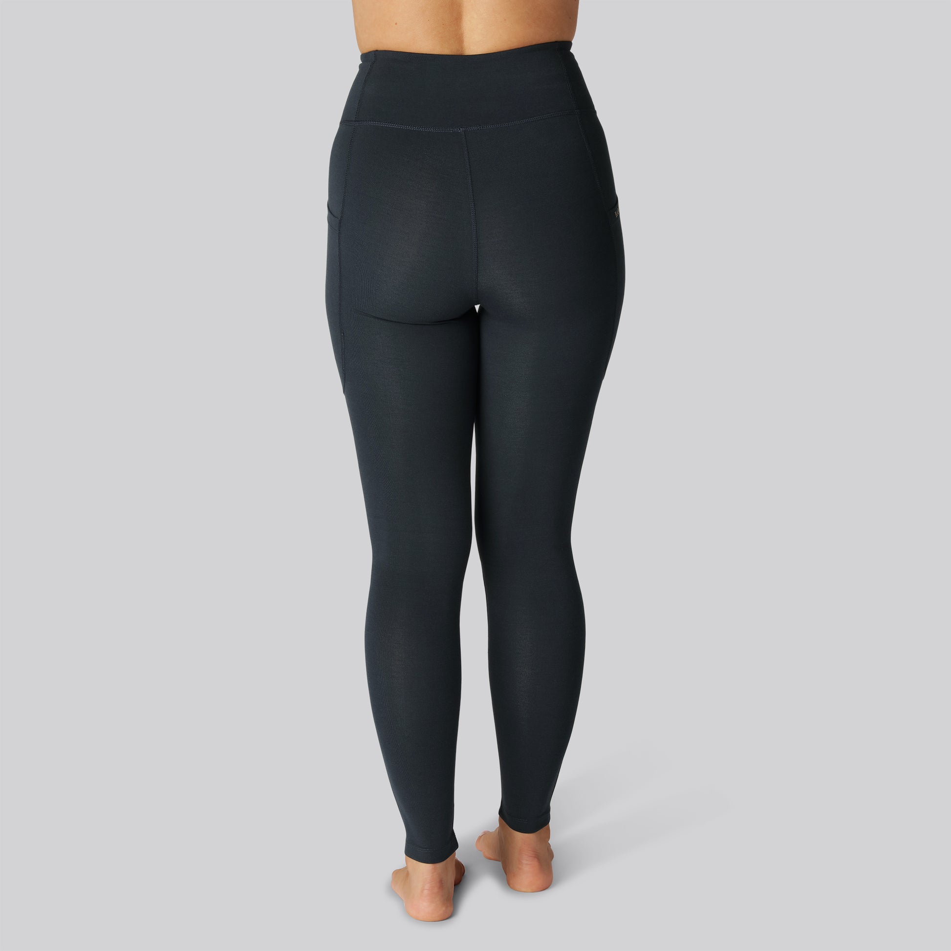 Bambus fitness tights i navy til damer