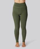 Bambus fitness tights i grøn til damer