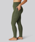 Bambus fitness tights i grøn til damer
