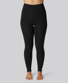 Bambus fitness tights i sort til damer