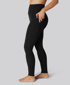 Bambus fitness tights i sort til damer