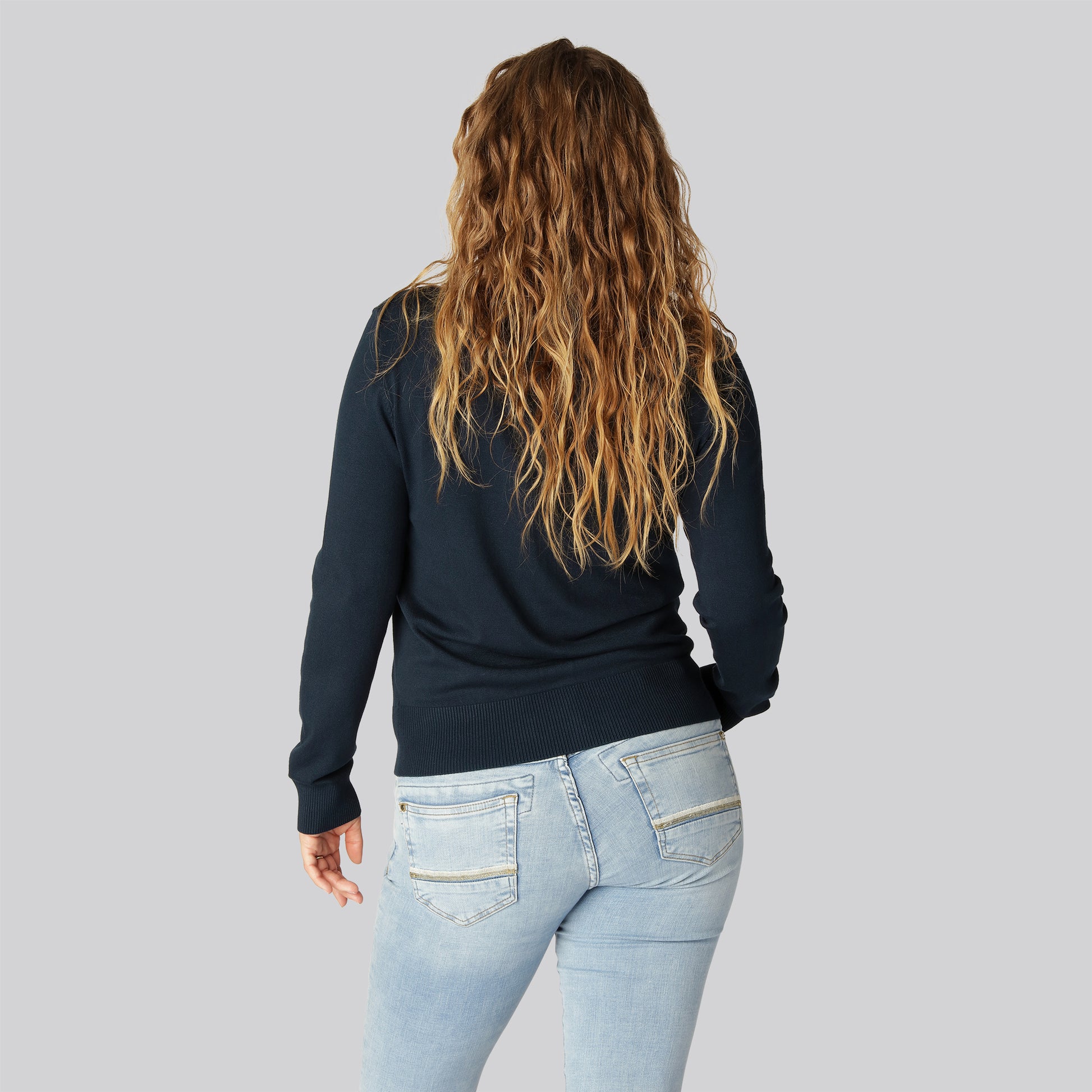 Bambus cardigan i navy til kvinder