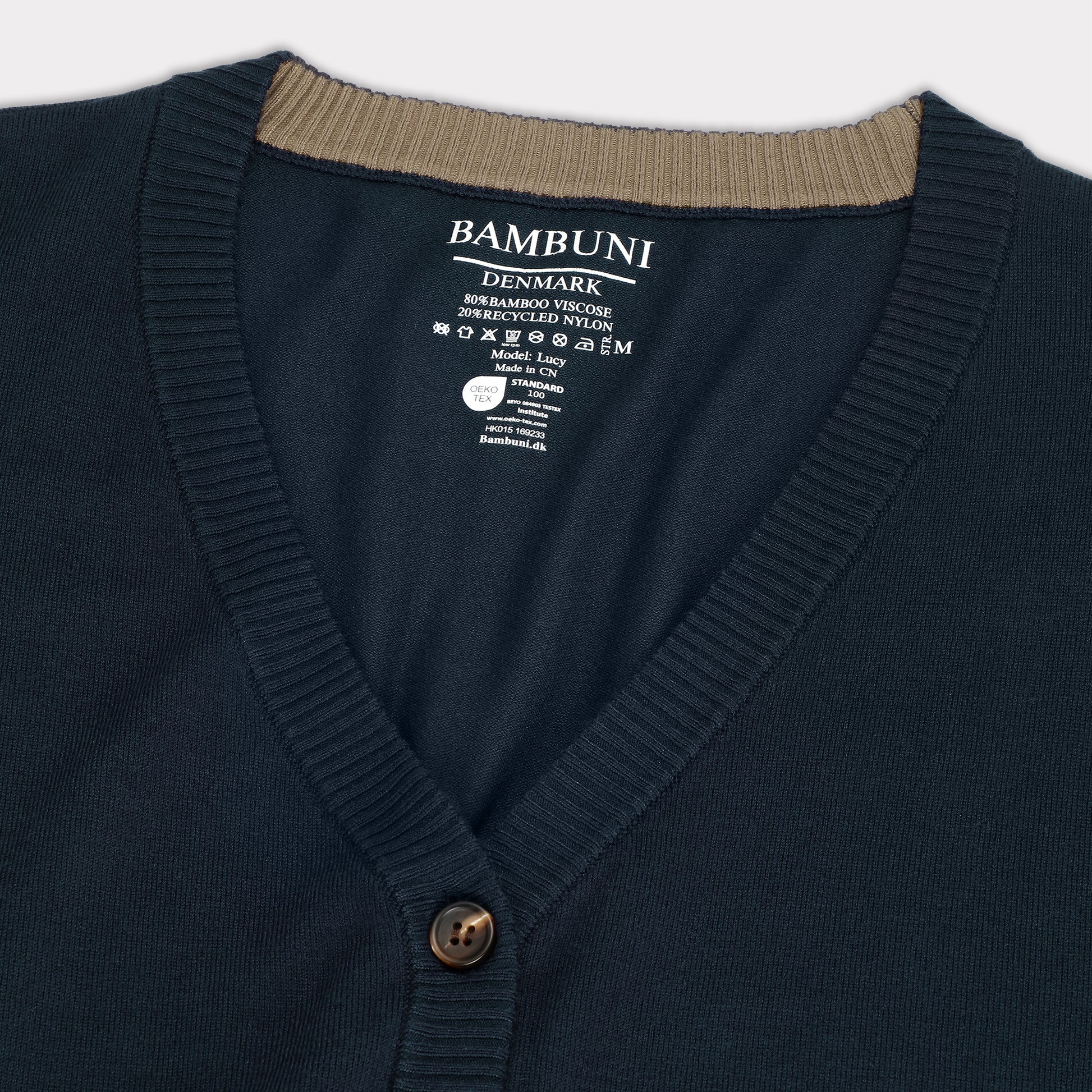 Bambus cardigan i navy til kvinder