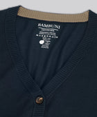 Bambus cardigan i navy til damer
