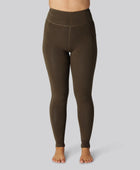 Bambus fitness tights i brun til damer