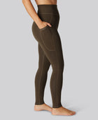 Bambus fitness tights i brun til damer