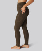 Bambus fitness tights i brun til damer