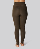 Bambus fitness tights i brun til damer