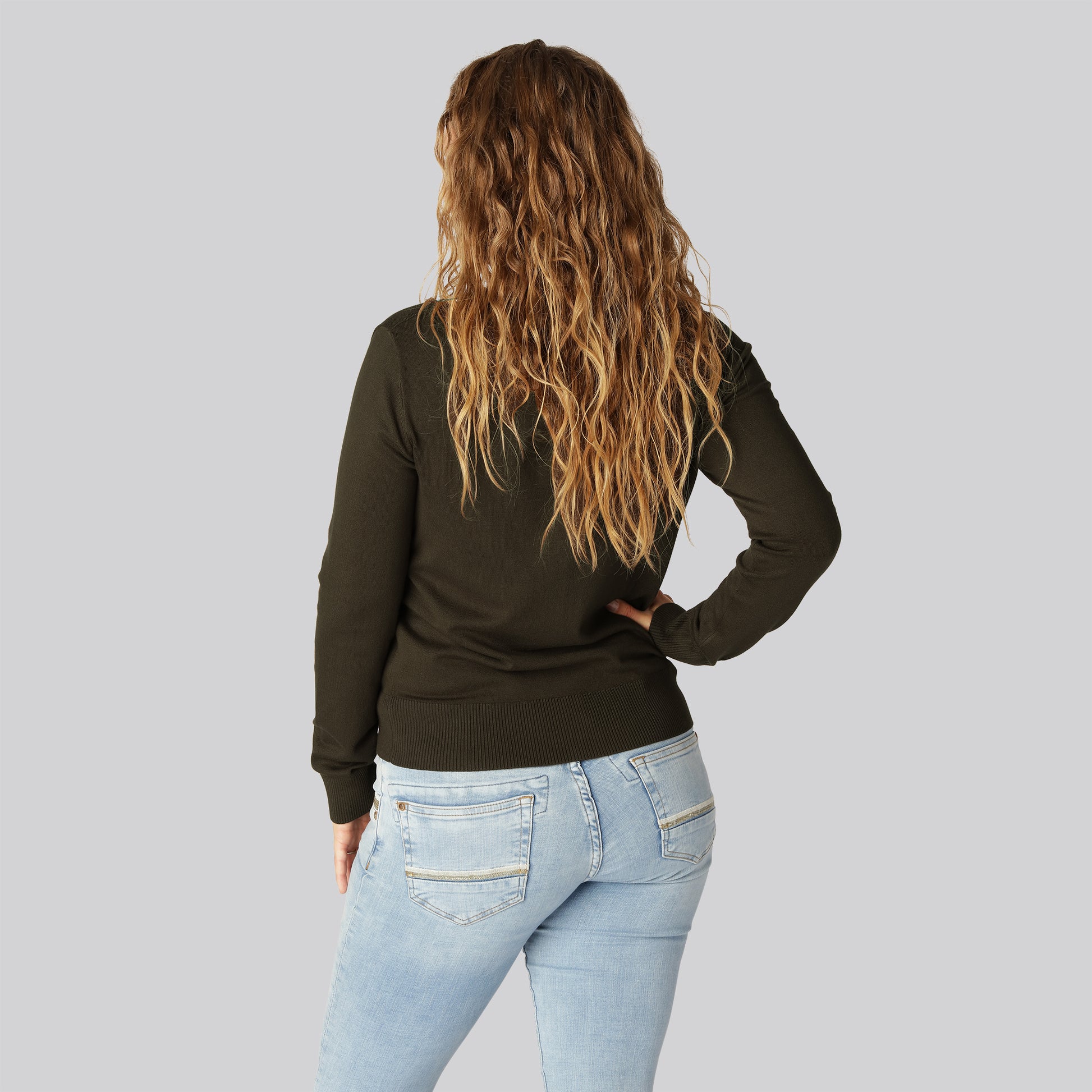 Bambus cardigan i brun til kvinder