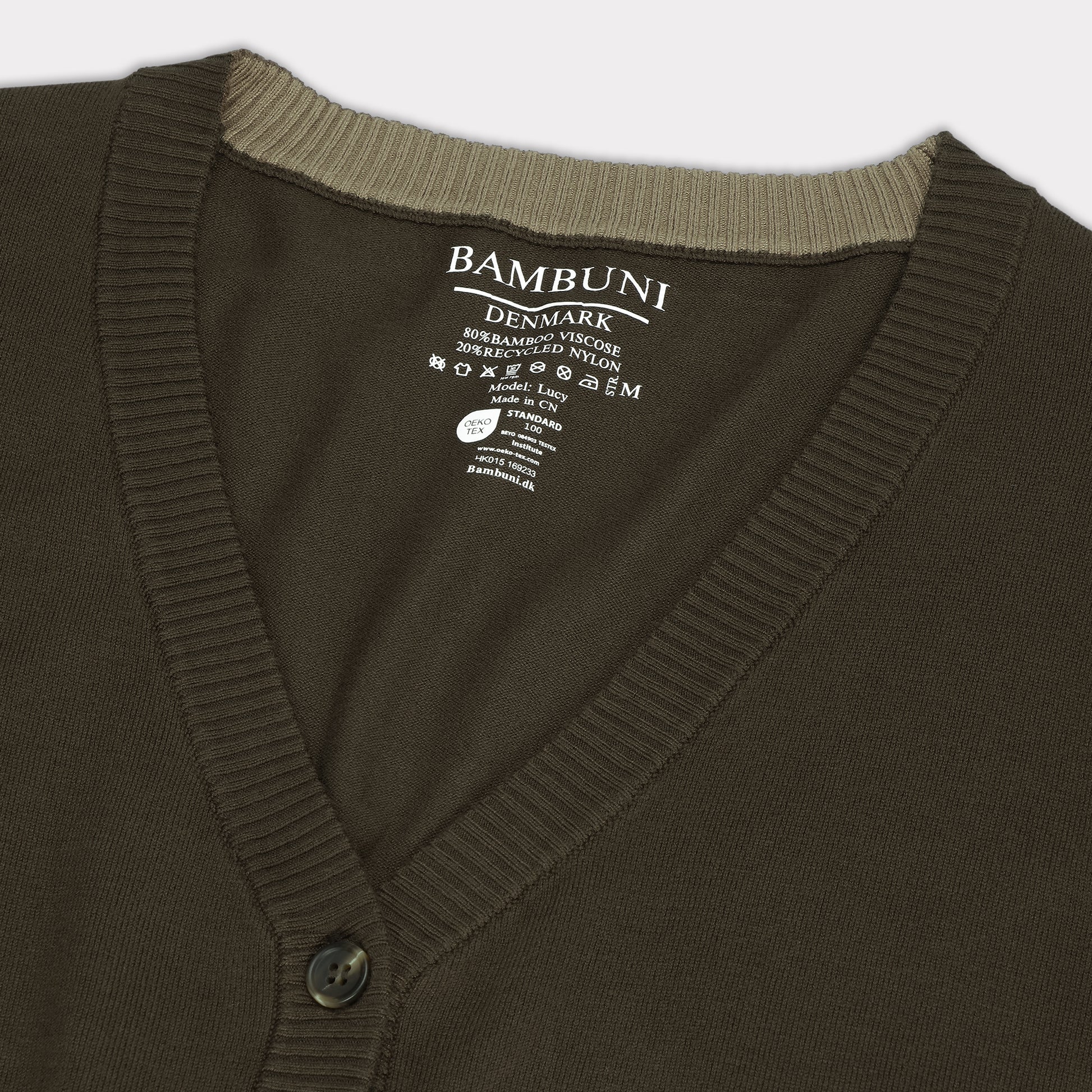 Bambus cardigan i brun til kvinder