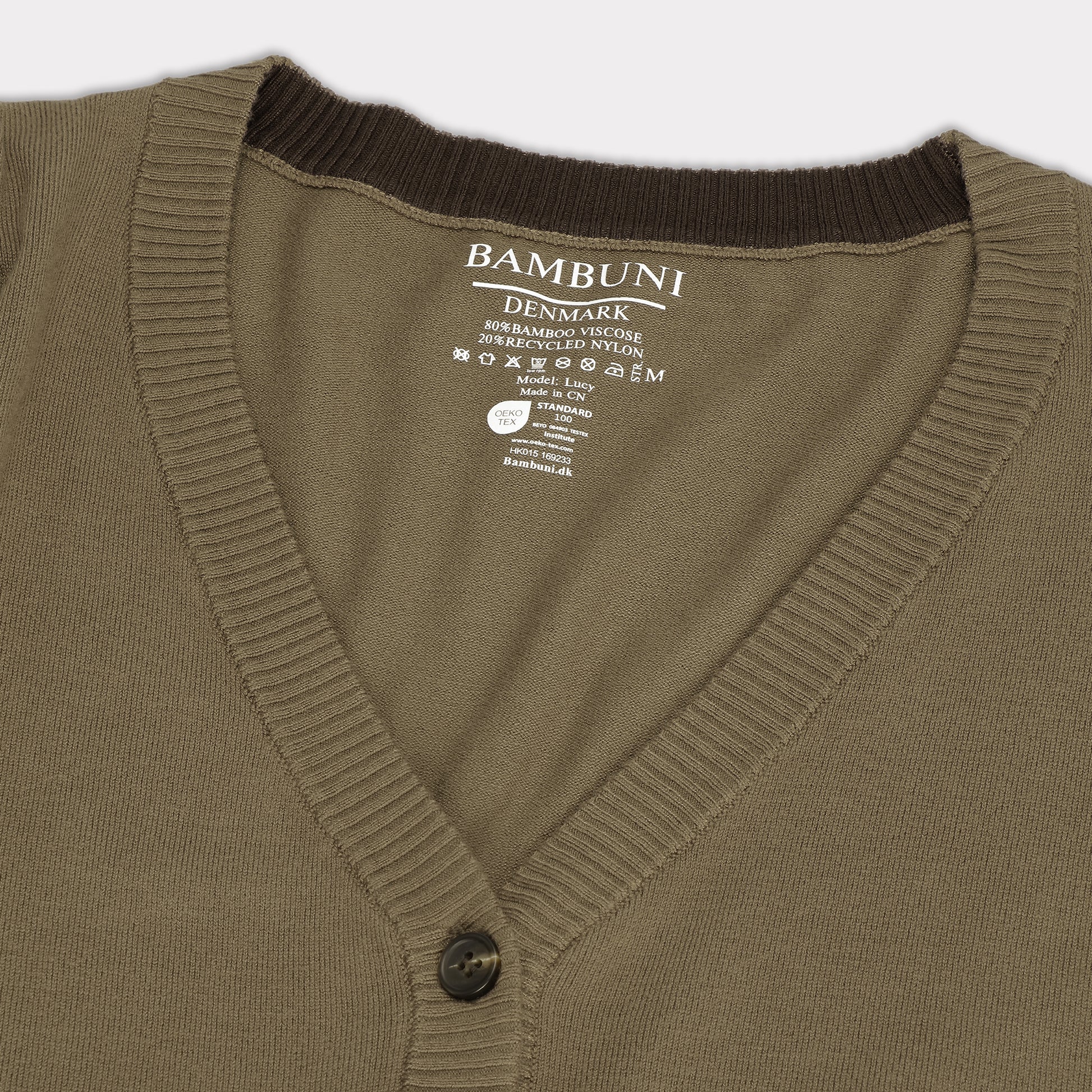 Bambus cardigan i sand til kvinder