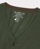 Bambus cardigan i grøn til damer
