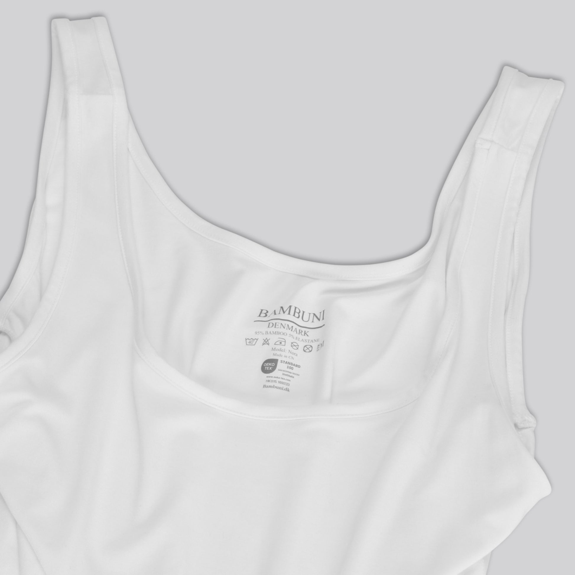 Bambus bodystocking i hvid til damer