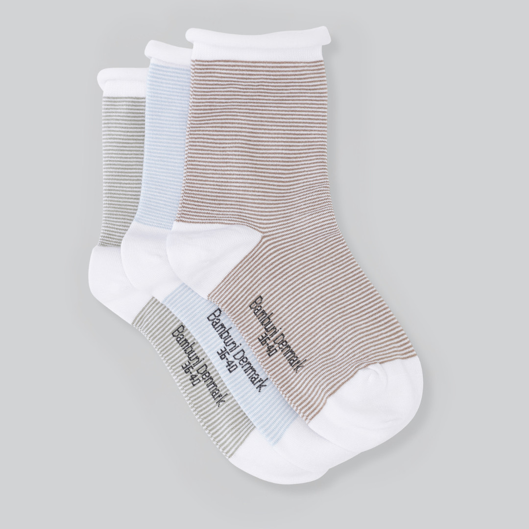 Bambu 3-pack strumpor ingår. rullfåll för damer