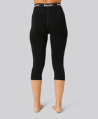 Bambus 3/4 leggings i sort til kvinder