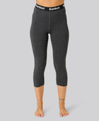 Bambus 3/4 leggings i koksgrå til kvinder