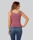 Bambus dame top i dusty rose m. bred strop