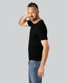 Bambus T-shirt O-hals i sort til mænd