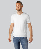 Bambus T-shirt O-hals i hvid til mænd