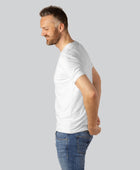Bambus T-shirt O-hals i hvid til mænd