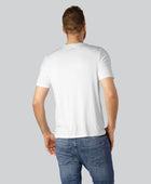 Bambus T-shirt O-hals i hvid til mænd