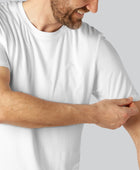 Bambus T-shirt O-hals i hvid til mænd