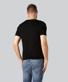 Bambus T-shirt V-hals i sort til mænd