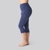 Bambus 3/4 leggings m. skjult elastik i navy til damer
