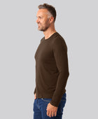 Bambuni bambus langærmet t-shirt brun mænd