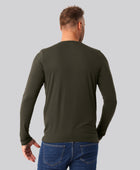 Bambuni bambus langærmet t-shirt mørkegrøn mand