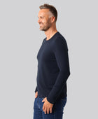 Bambuni bambus langærmet t-shirt navy mænd