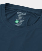 Bambuni bambus langærmet t-shirt petroleumsblå mænd carelabel