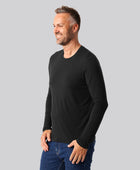 Bambuni bambus langærmet t-shirt sort mænd