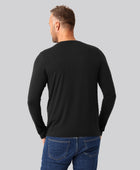 Bambuni bambus langærmet t-shirt sort mand