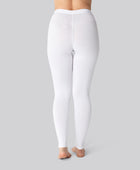 Bambus leggings m. skjult elastik i hvid til damer