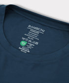 Bambuni bambus oversize t-shirt petroleumsblå mand carelabel