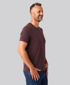 Bambuni bambus t-shirt o-hals bordeaux mænd