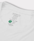 Bambuni bambus t-shirt o-hals hvid mænd carelabel
