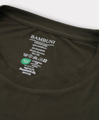 Bambuni bambus t-shirt o-hals mørkegrøn mænd carelabel