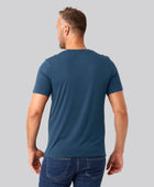 Bambuni bambus t-shirt o-hals petroleumsblå mand