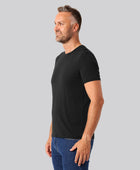 Bambuni bambus t-shirt o-hals sort mænd