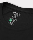 Bambuni bambus t-shirt o-hals sort mænd carelabel