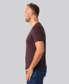 Bambuni bambus t-shirt v-hals bordeaux mænd