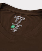 Bambuni bambus t-shirt v-hals brun mænd carelabel